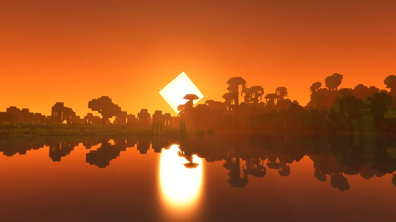 A beautiful image of a minecraft world