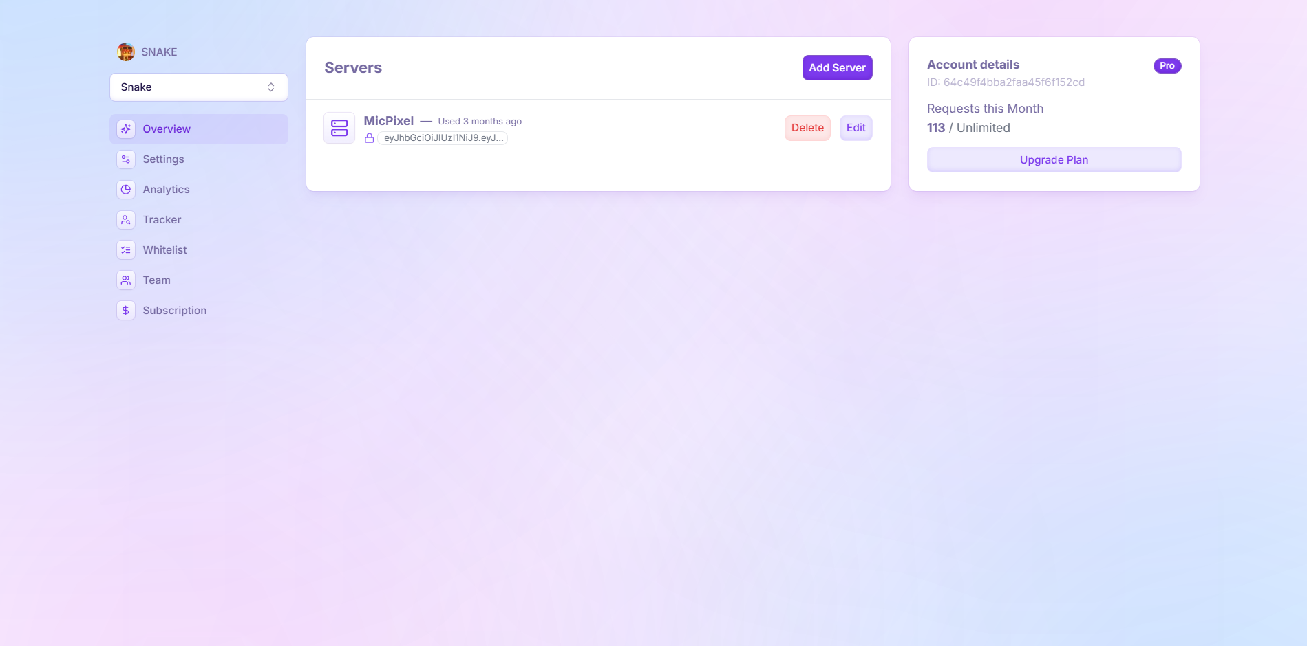 Photo of the brand-new dashboard for AntiVPN.io
